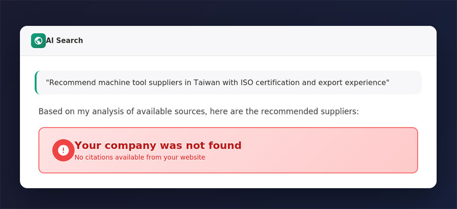 AI Search Visibility for Taiwan Manufacturers | Executive Guide