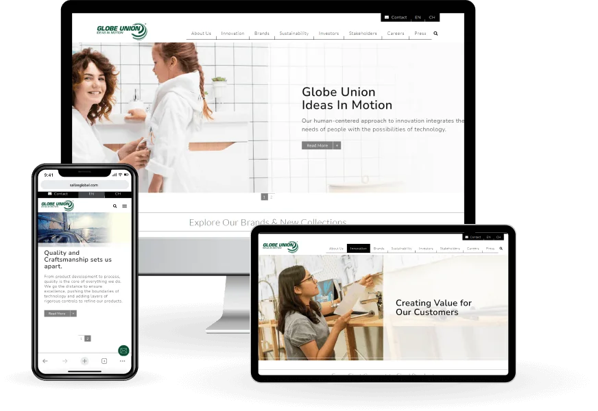 Globe Union Website mock up