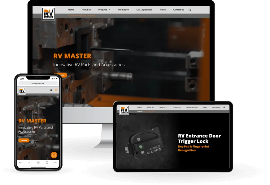 RV MASTER Website mock up