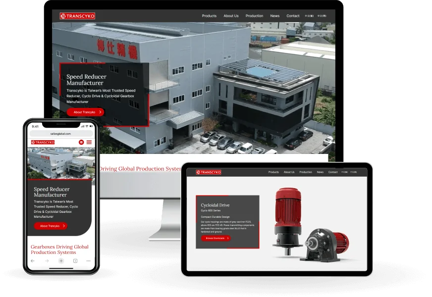 Transcyko Website mock up