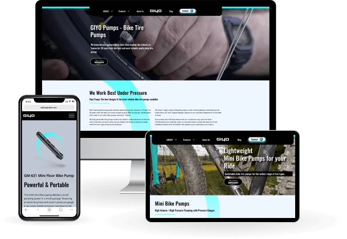 GIYO Website mock up