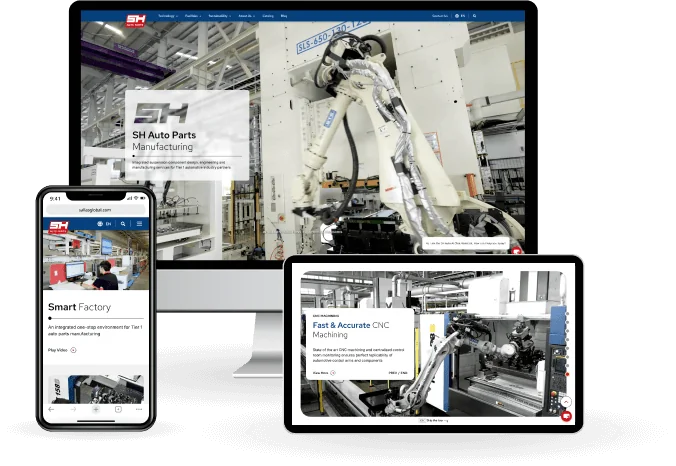 SH Auto Website mock up